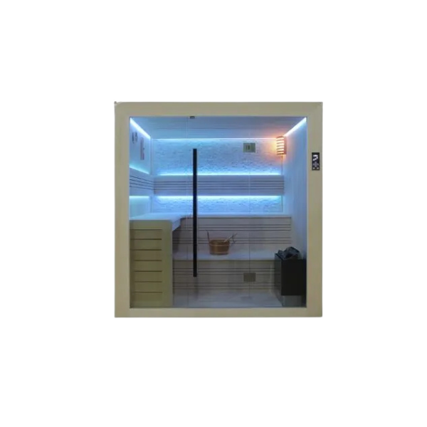 Sauna Luxor 200 - White Stone | 4-Person Luxury Home Sauna