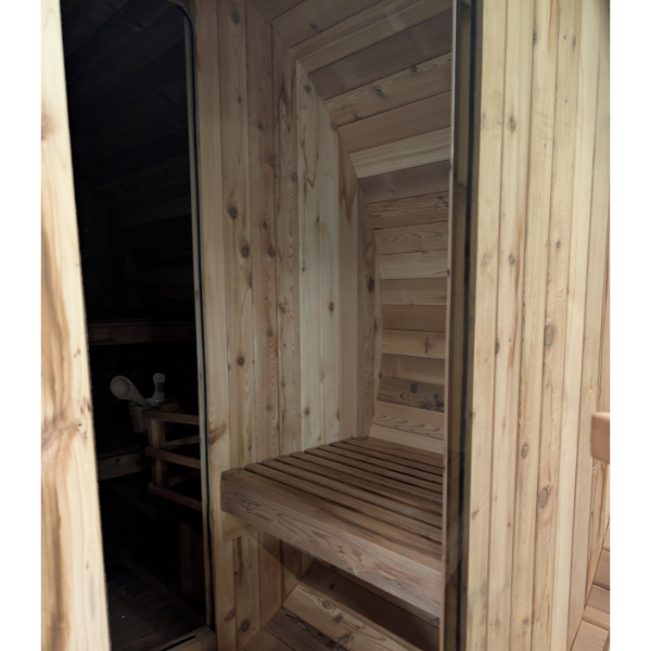 6-Person Multiroom Outdoor Sauna | Red Cedar Sauna