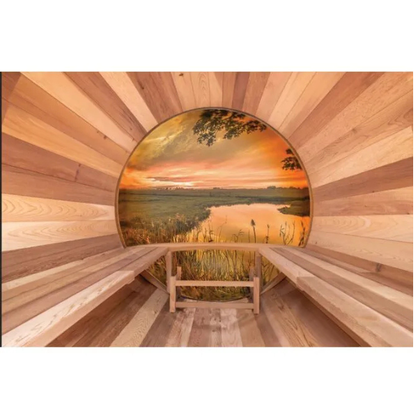 Fonteyn Barrel Sauna Panorama 1800 | Red Cedar Design