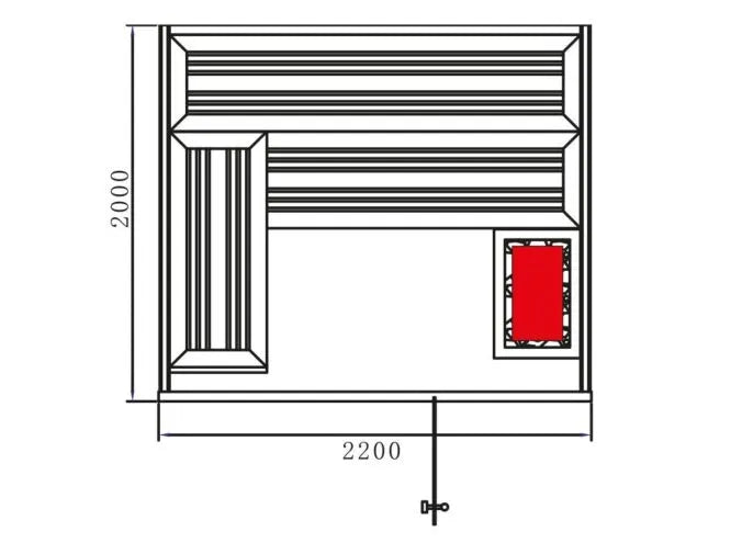 Sauna Luxor 220 - White Stone | 5-Person Luxury Home Sauna