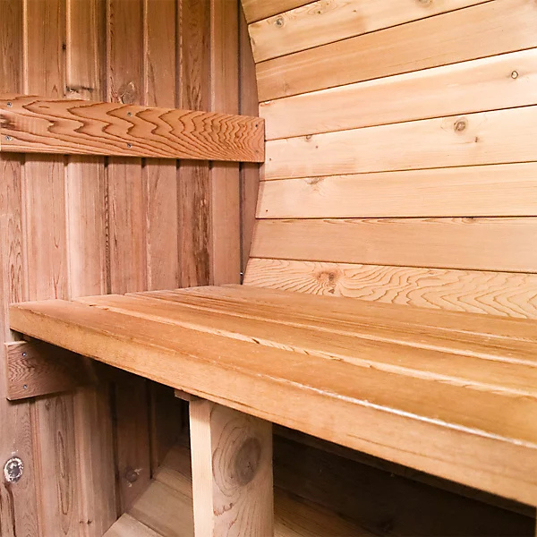 Rustic 4-Person Barrel Sauna | Outdoor Cedar Sauna