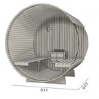 Rustic 4-Person Barrel Sauna | Outdoor Cedar Sauna