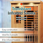 Tremblant 2 Person Home Infrared Sauna