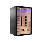 Left-side view of Miracle Sauna UKLux 2 Person Far Infrared Sauna emphasising compact footprint and premium build quality
