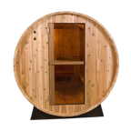 Rustic 4-Person Barrel Sauna | Outdoor Cedar Sauna