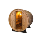 Rustic 4ft Barrel Sauna | 2-Person Outdoor Cedar Sauna
