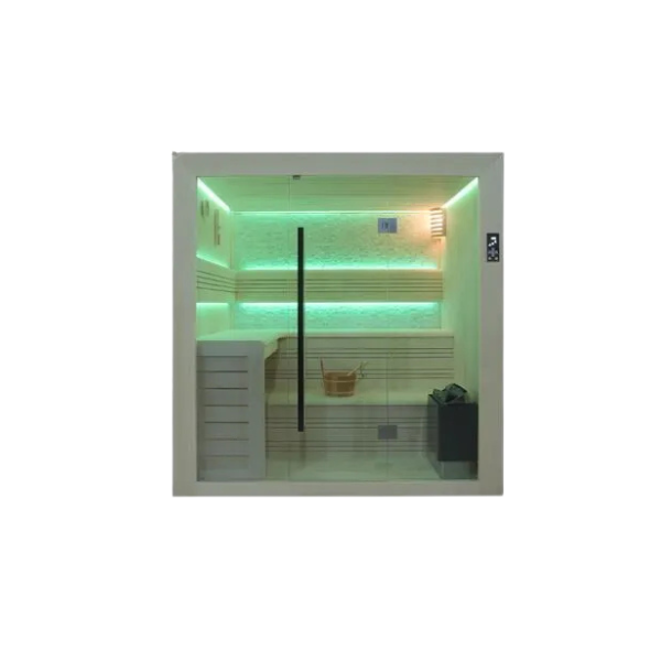 Sauna Luxor 200 - White Stone | 4-Person Luxury Home Sauna