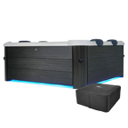 MSpa Oslo 6 Person Framed Hot Tub | Hydro Jets & LED Lighting