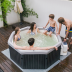 MSpa Tuscany 6 Person Inflatable Hot Tub | Portable Luxury Spa Design