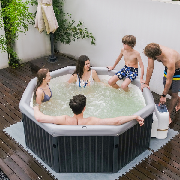 MSpa Tuscany 6 Person Inflatable Hot Tub | Portable Luxury Spa Design