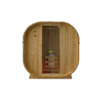 Outdoor Oval Barrel Sauna | Infrared & Traditional Heat