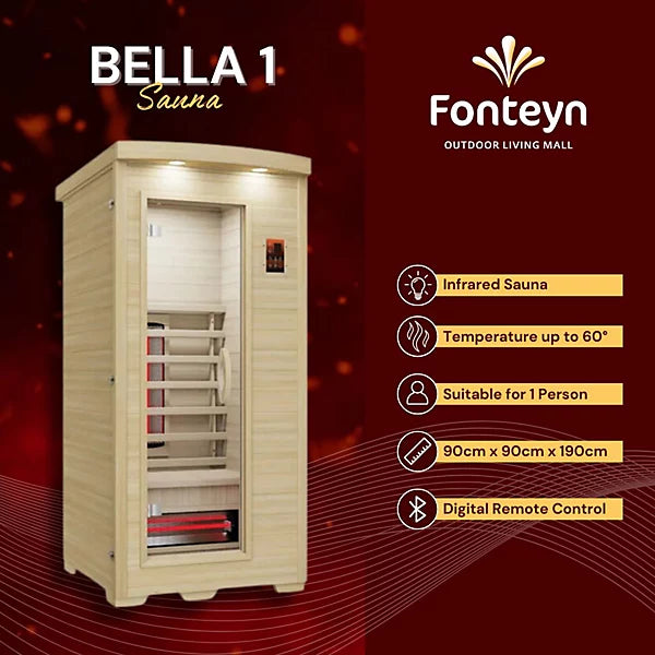 Bella 1-Person Infrared Sauna | Luxury Home Indoor Sauna
